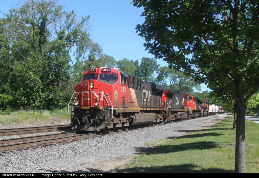 Westbound Train - CN ES44AC #3808